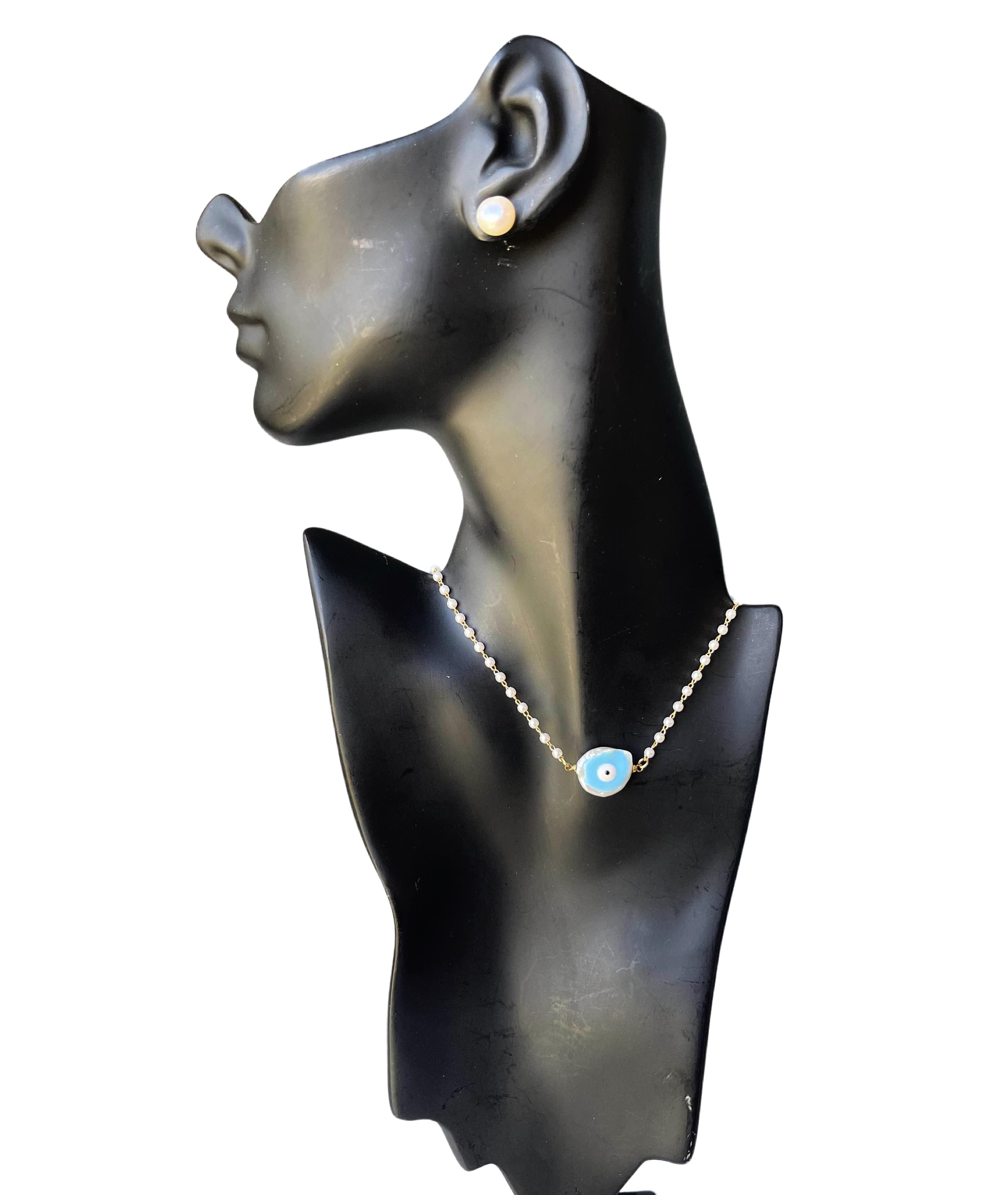 Mini Evil Eye Beaded Necklace