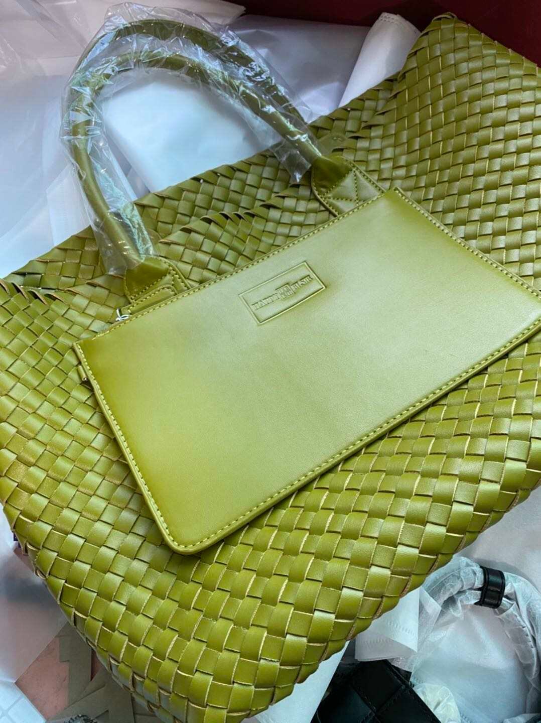 Basil Woven Vegan Leather Bag