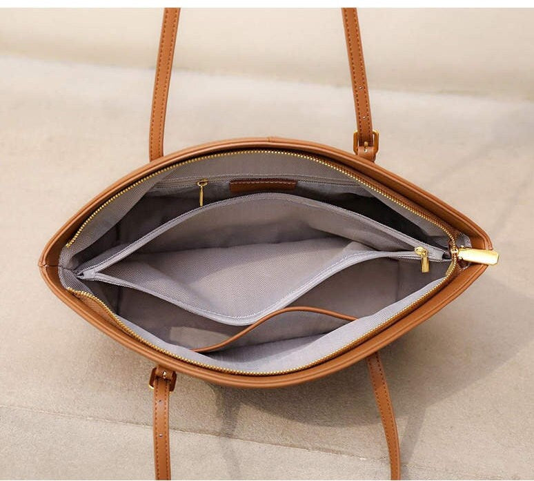 High Quality Genuine Leather Bag I Camel