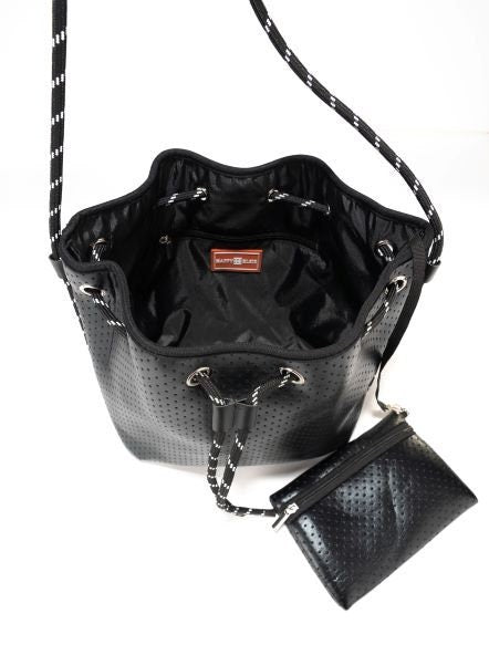 BUCKET Leatherette Black Bag tote