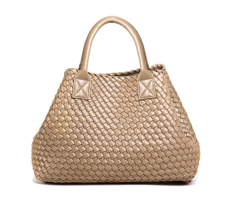 Woven Cafe Latte Vegan Tote Bag
