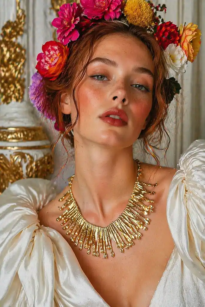 Golden Horizon Statement Necklace