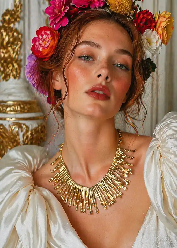 Golden Horizon Statement Necklace