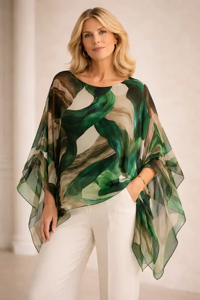 Abstract Brushstroke Top