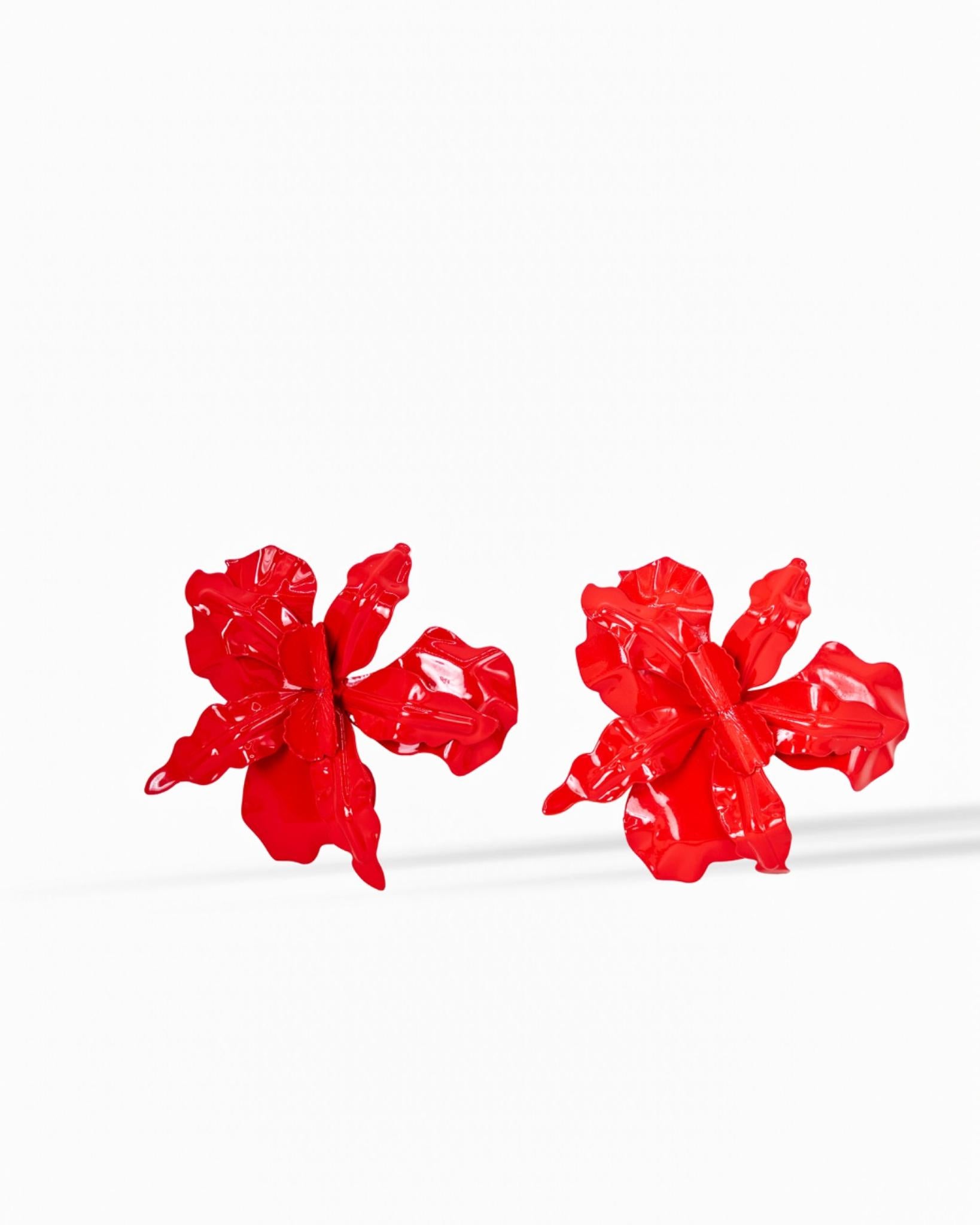 Orchid Petal Statement Earrings