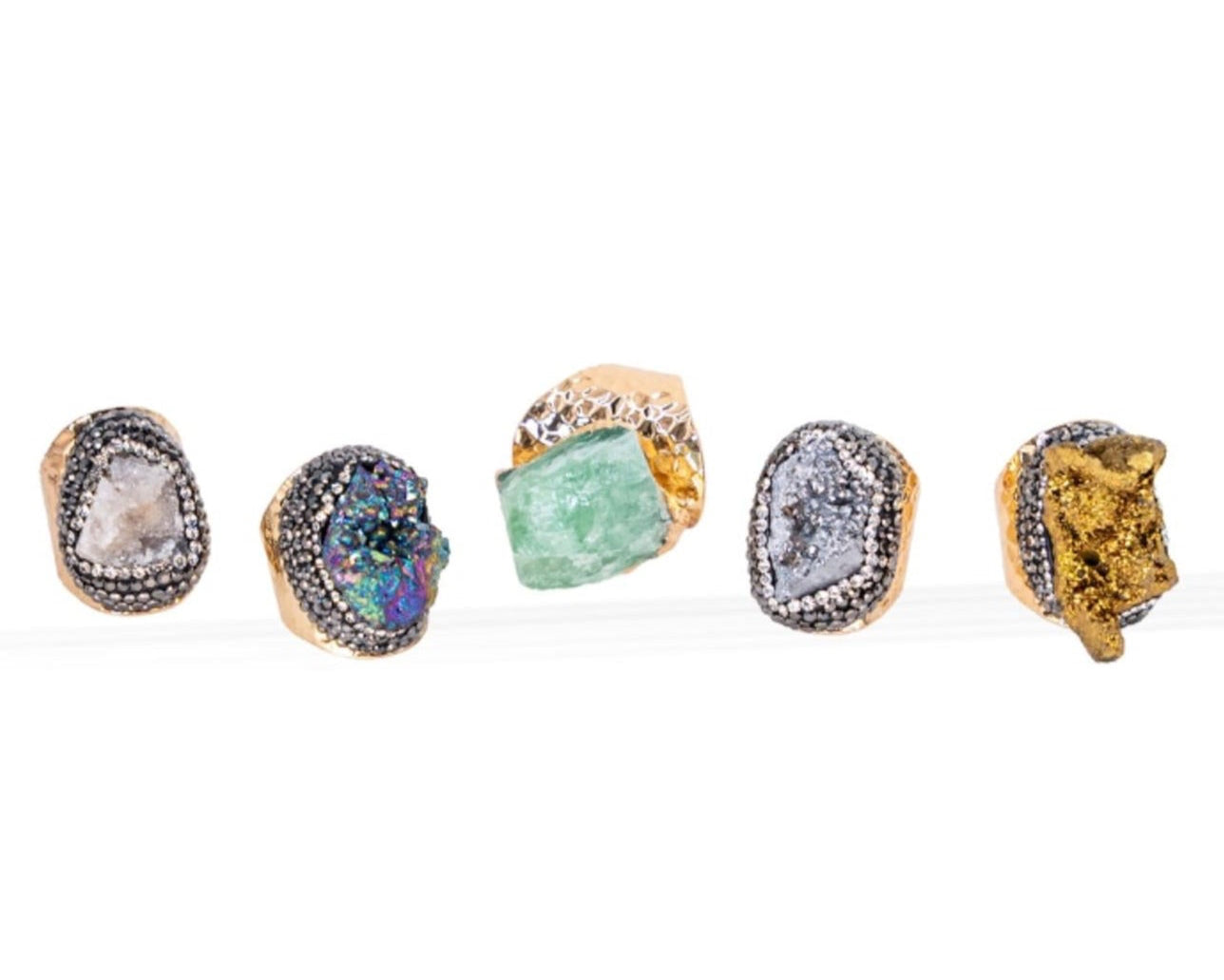 Druzzy Statement Adjustable Rings