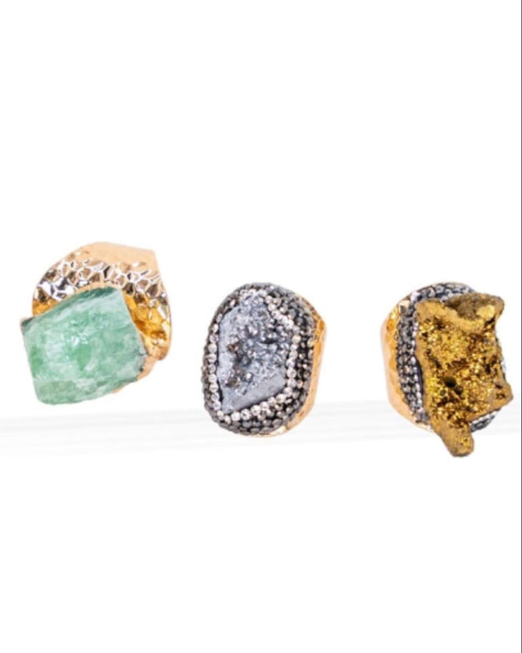 Druzzy Statement Adjustable Rings