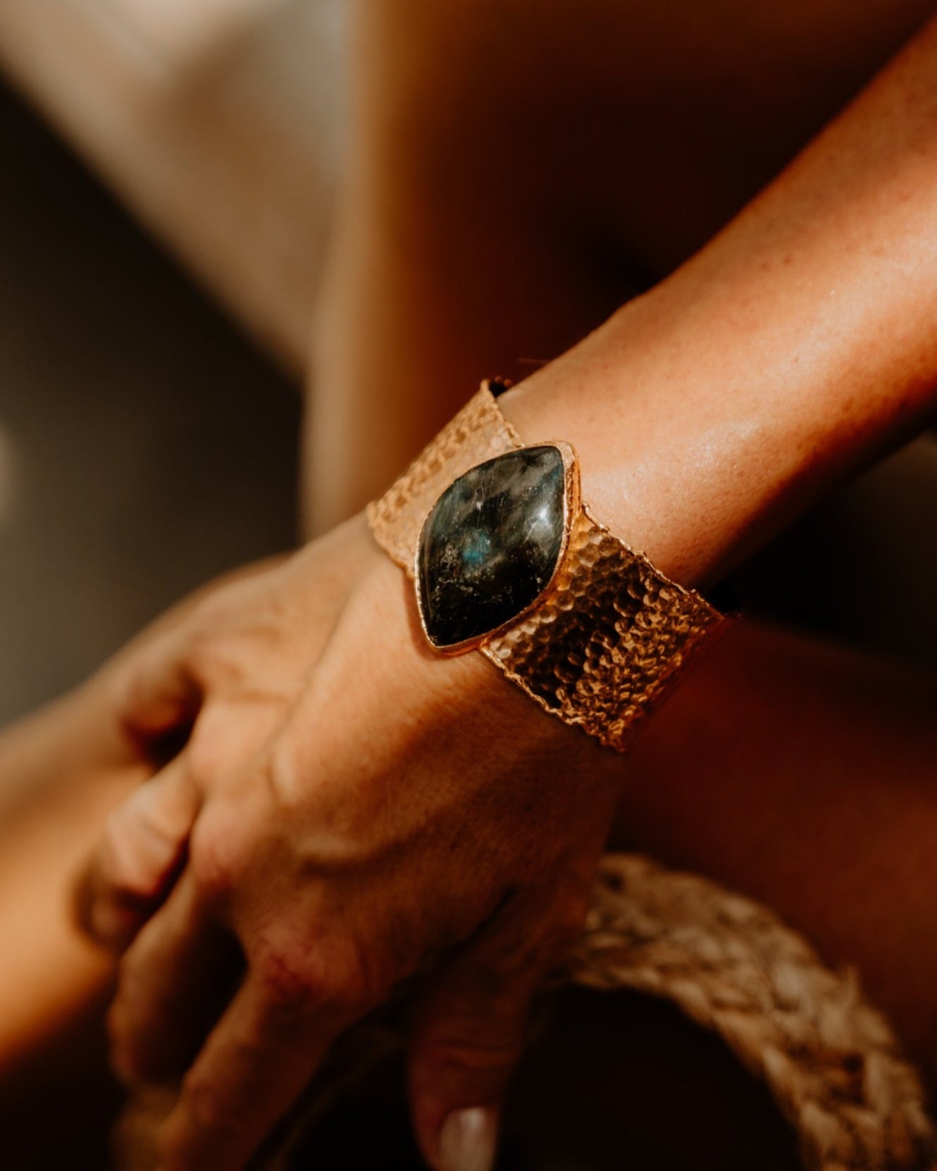 Labradorite Bold Eye Cuff