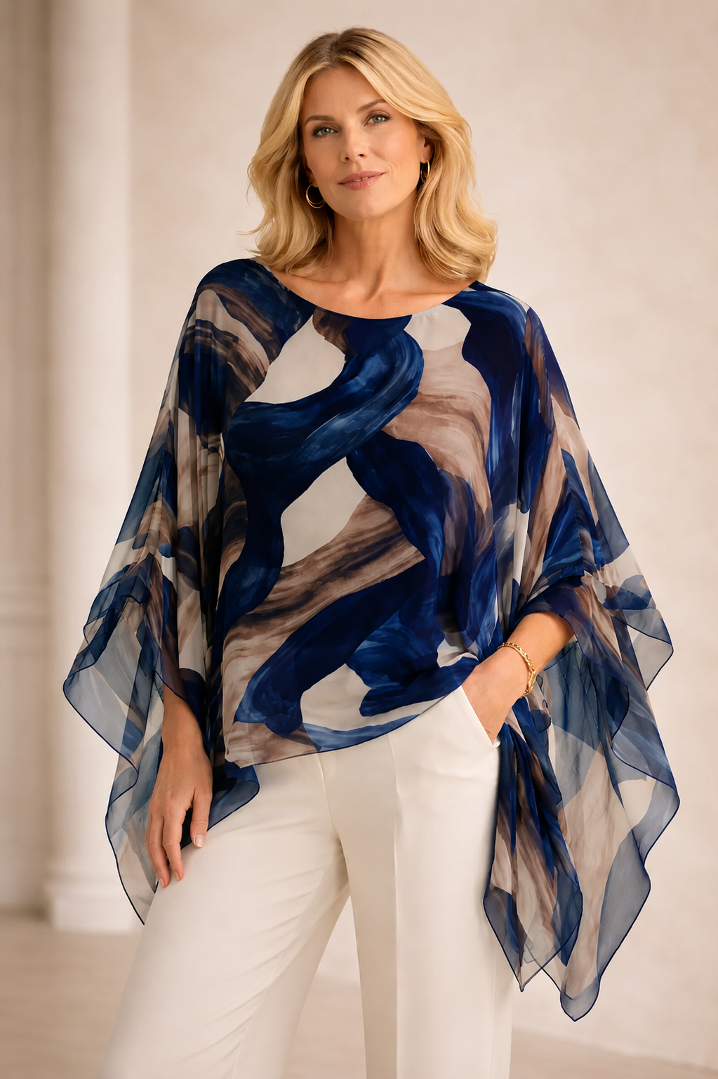 Abstract Brushstroke Top