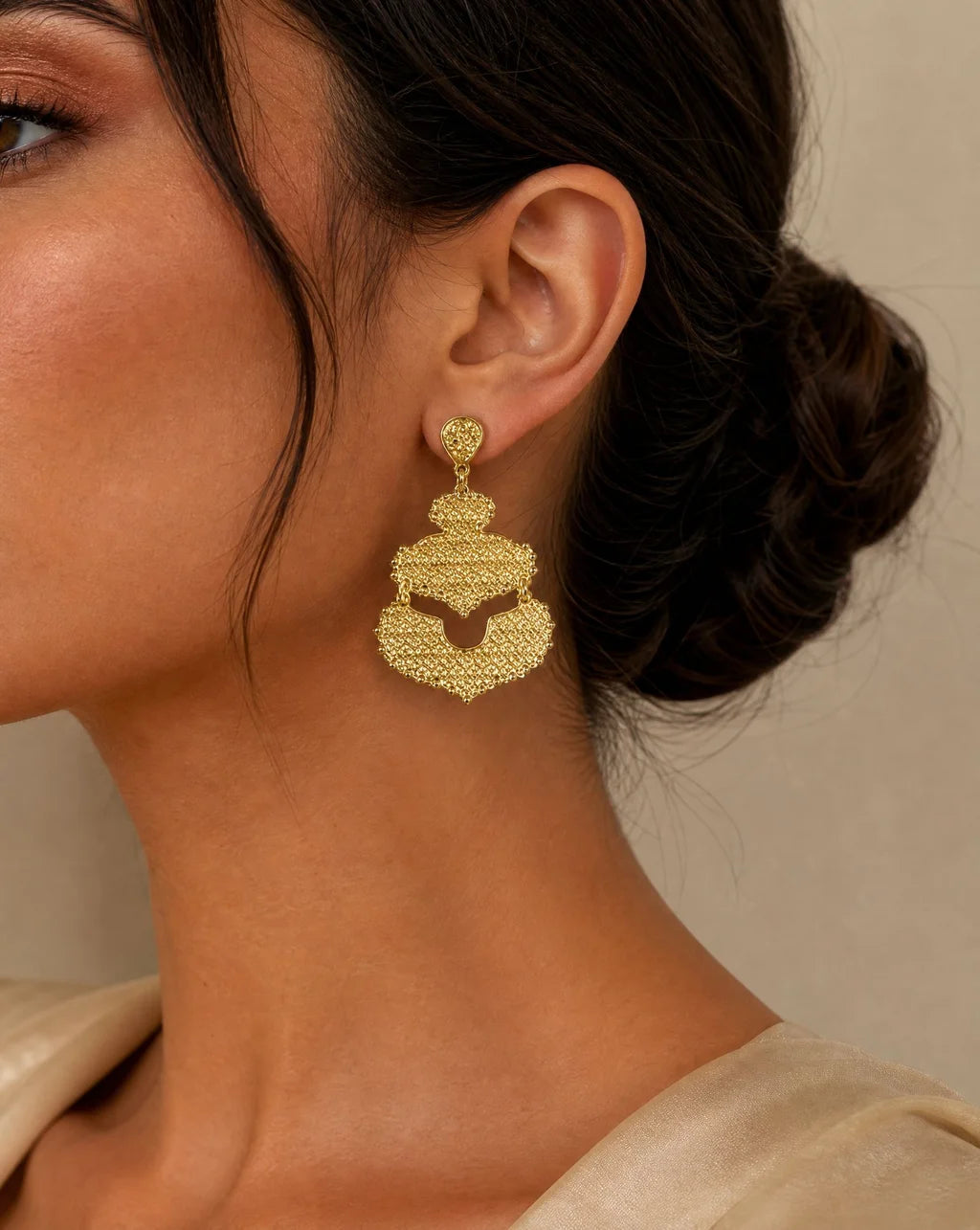The Valencia Gold Statement Earrings