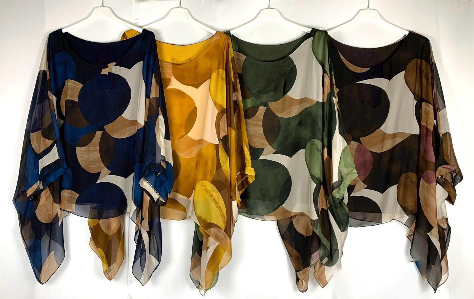 Sheer Circle Print Blouse