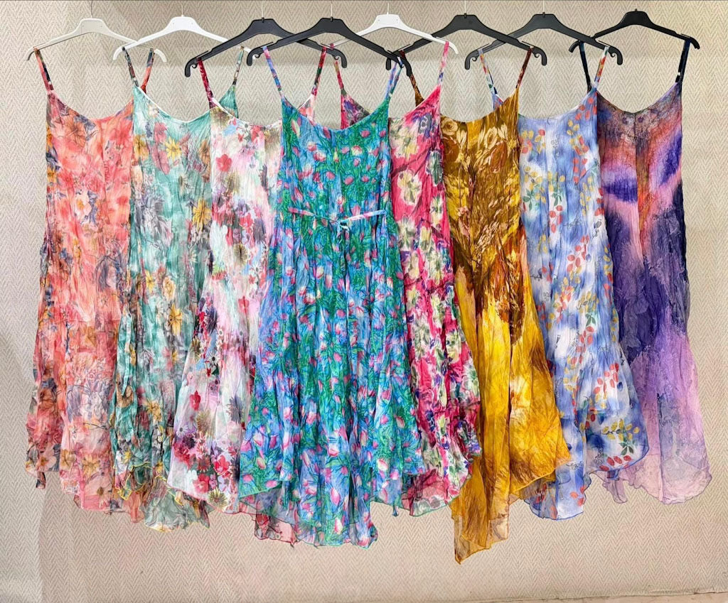 The Jardin Silk Slip Dress