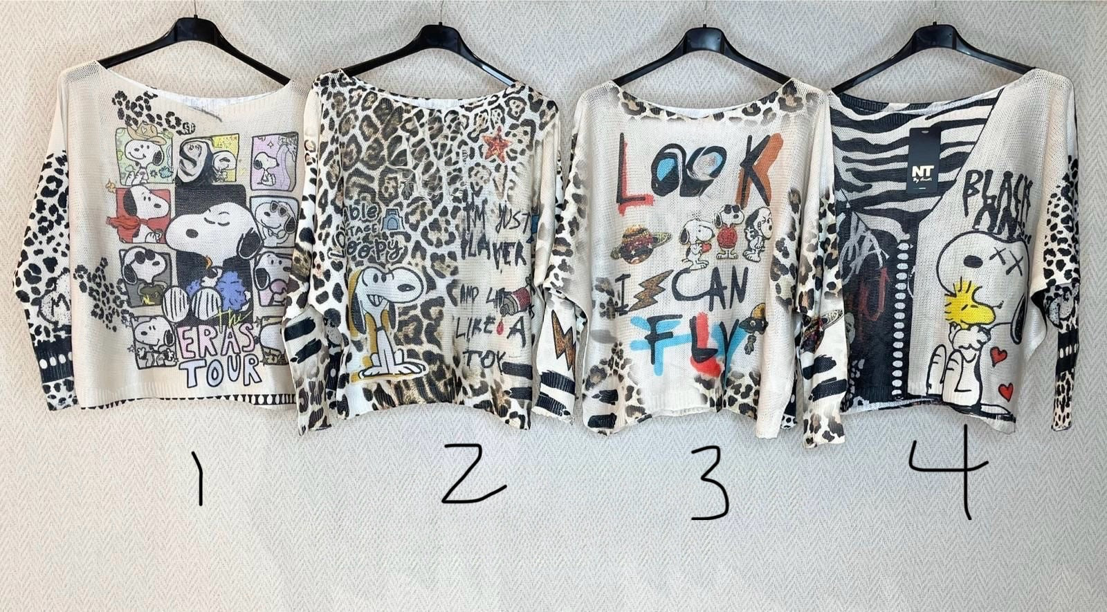 Snoopy Graphic Knit Tops