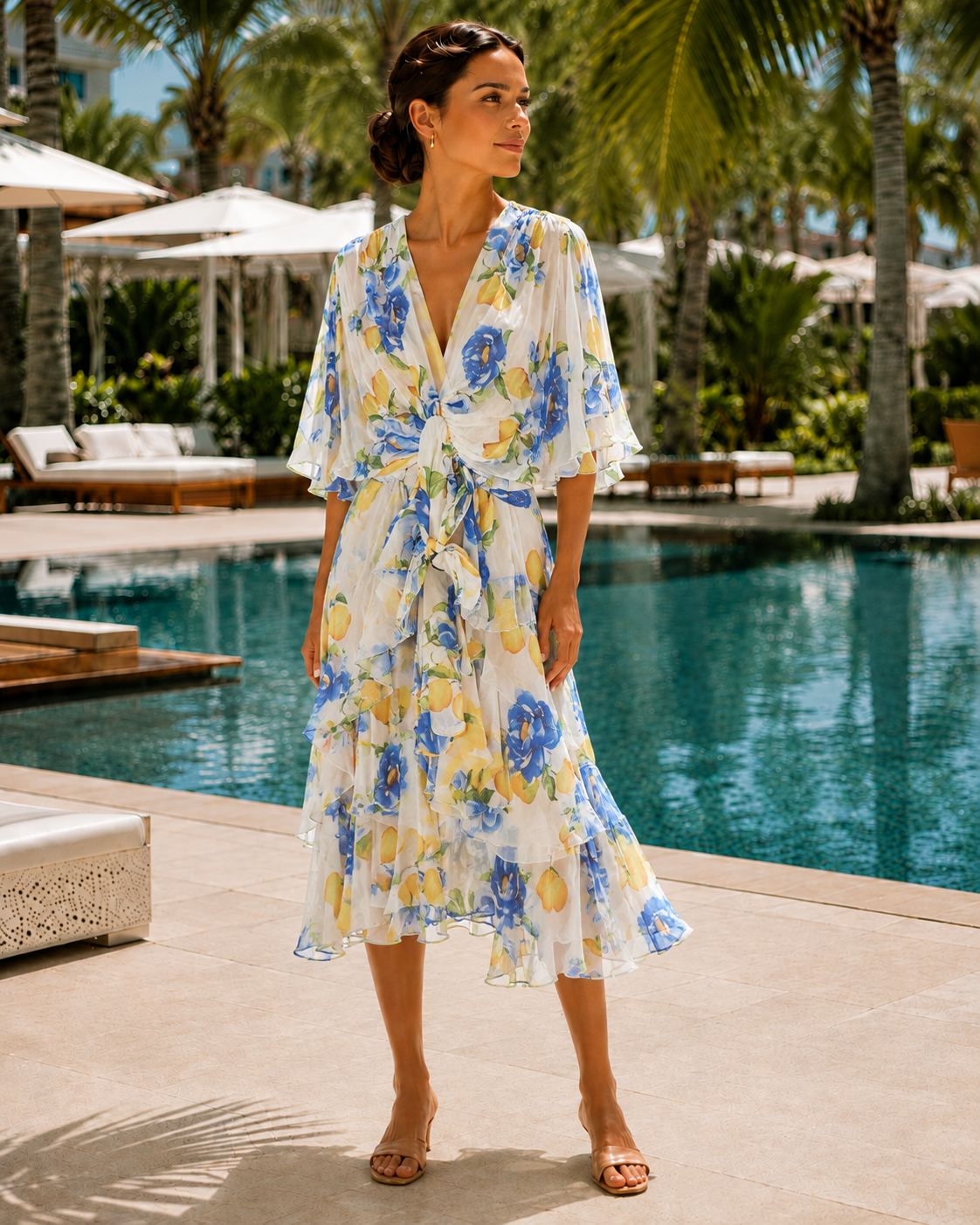 Limone Layered Tier Dress