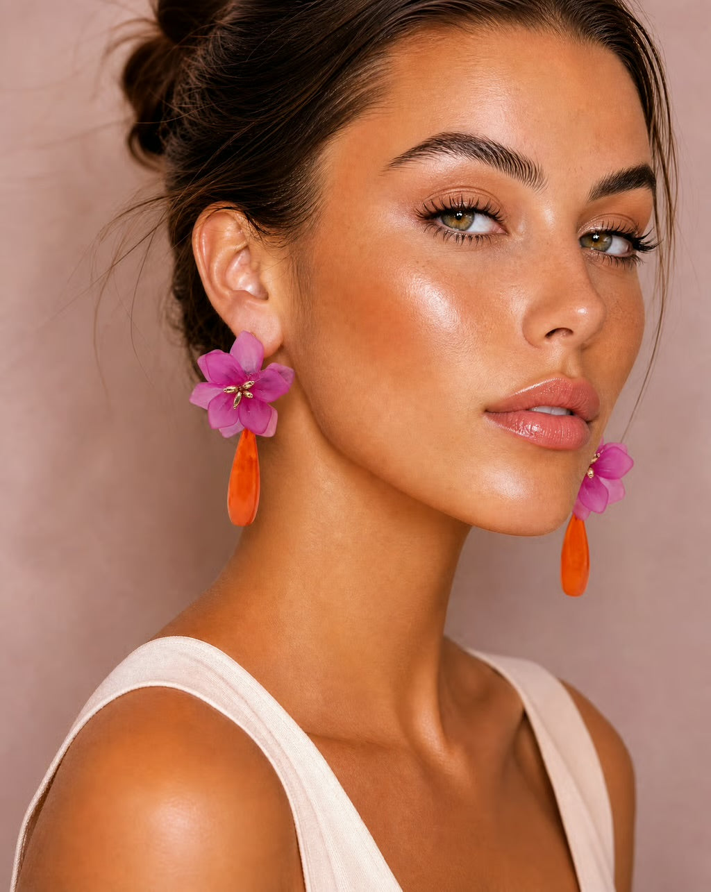 The Fleur de Soleil French Resin Earrings