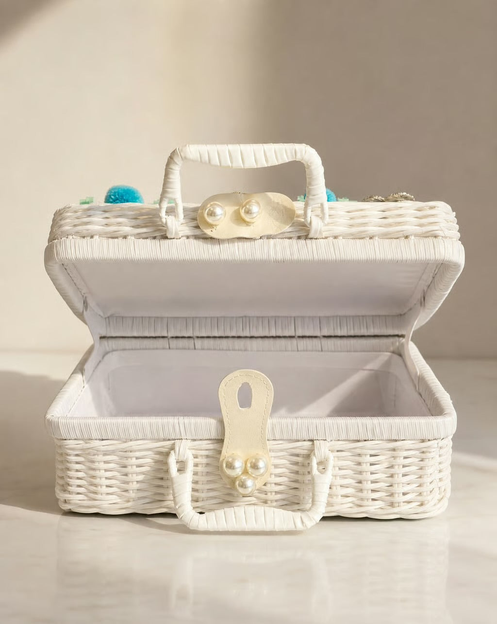 Mediterranean Reef Wicker Vanity Bag