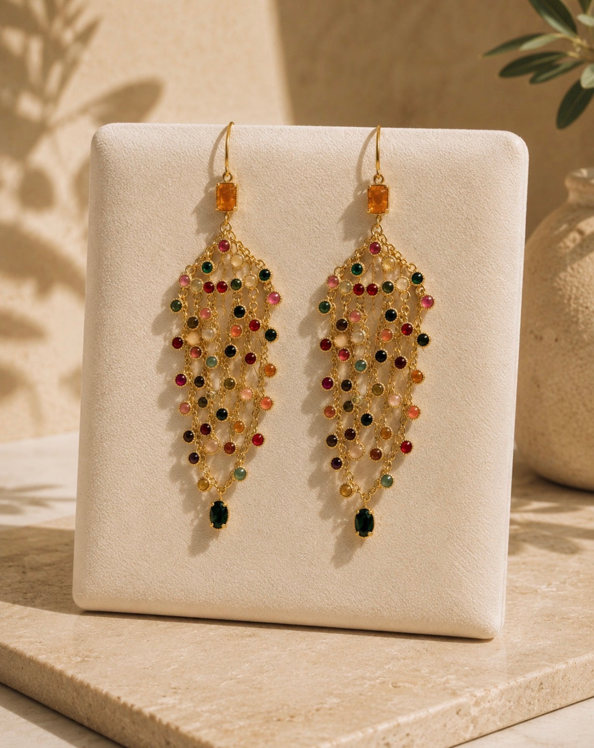 Mediterranean Mosaic Cascade Earrings