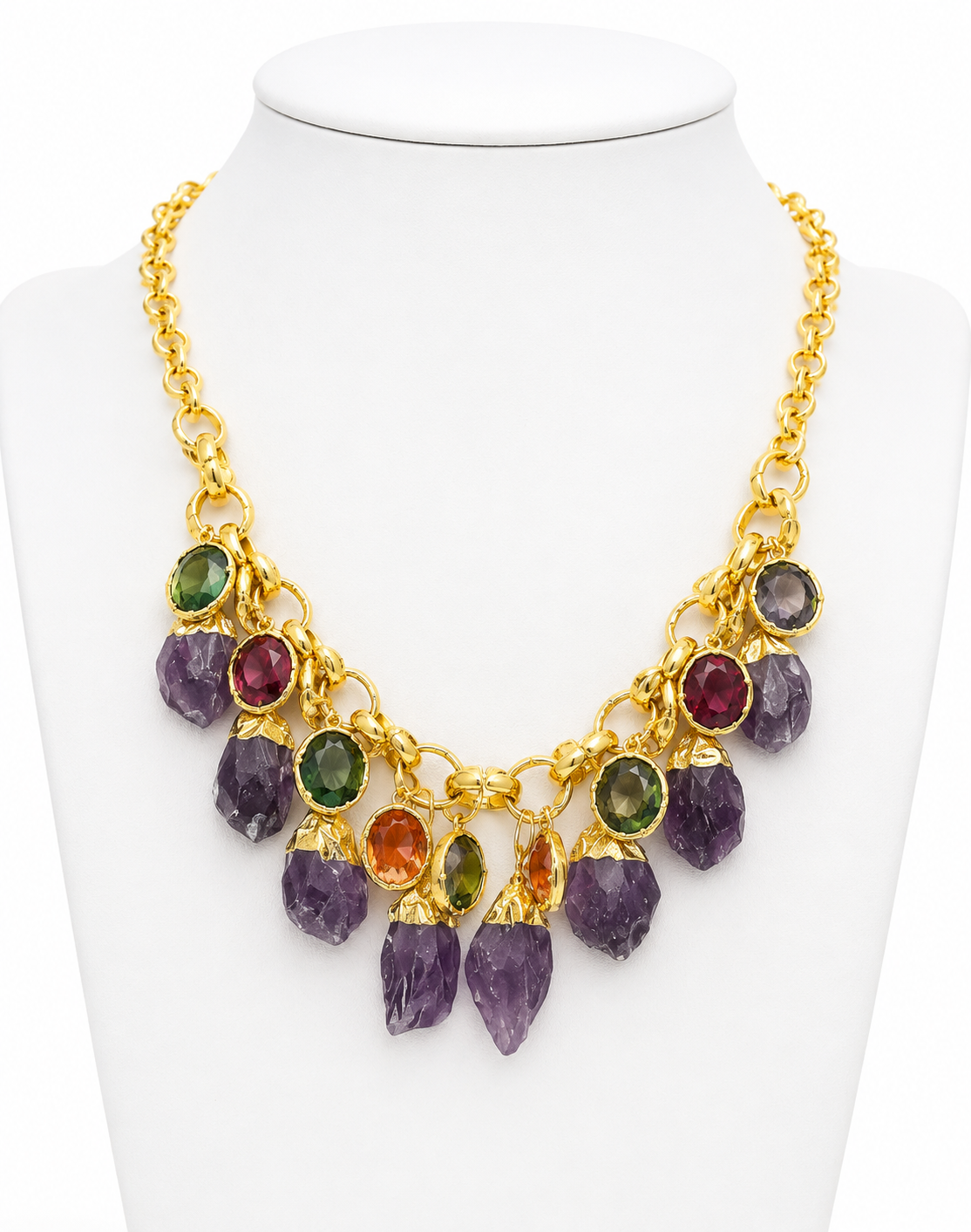 Amethyst Garden Statement Necklace