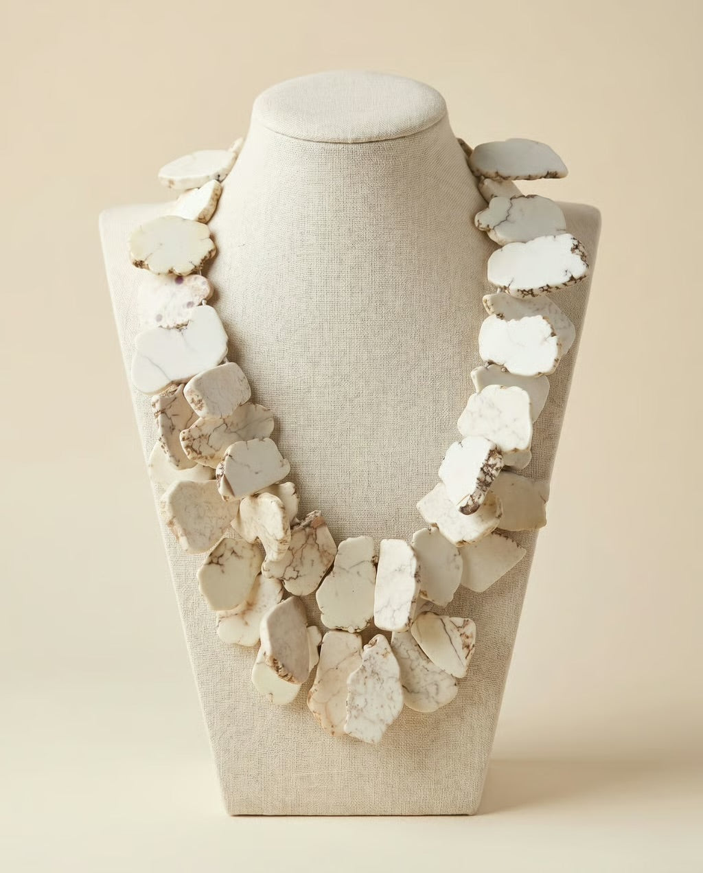 Ivory Howlite Statement Necklace