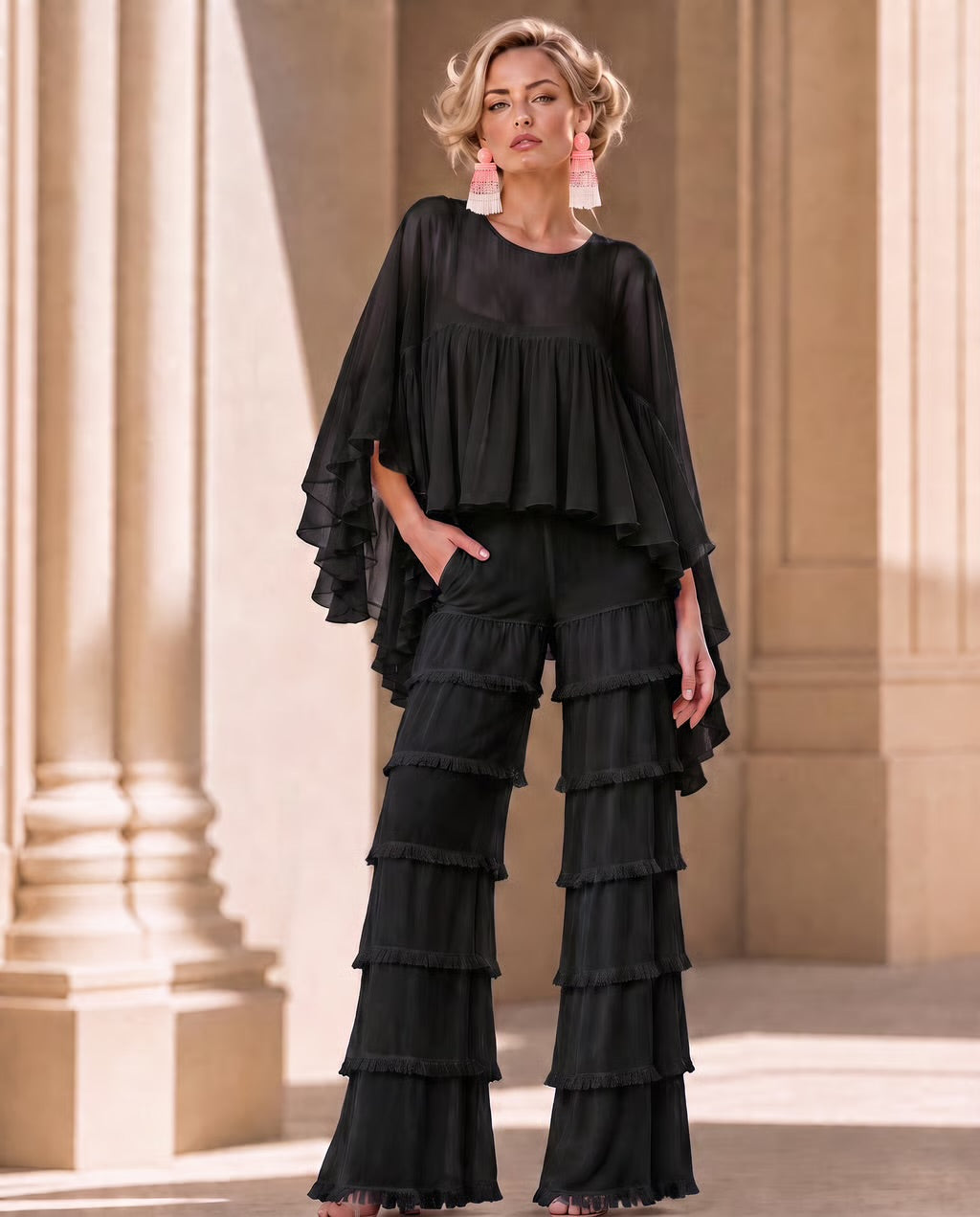 Riviera Ruffle Two-Piece Set