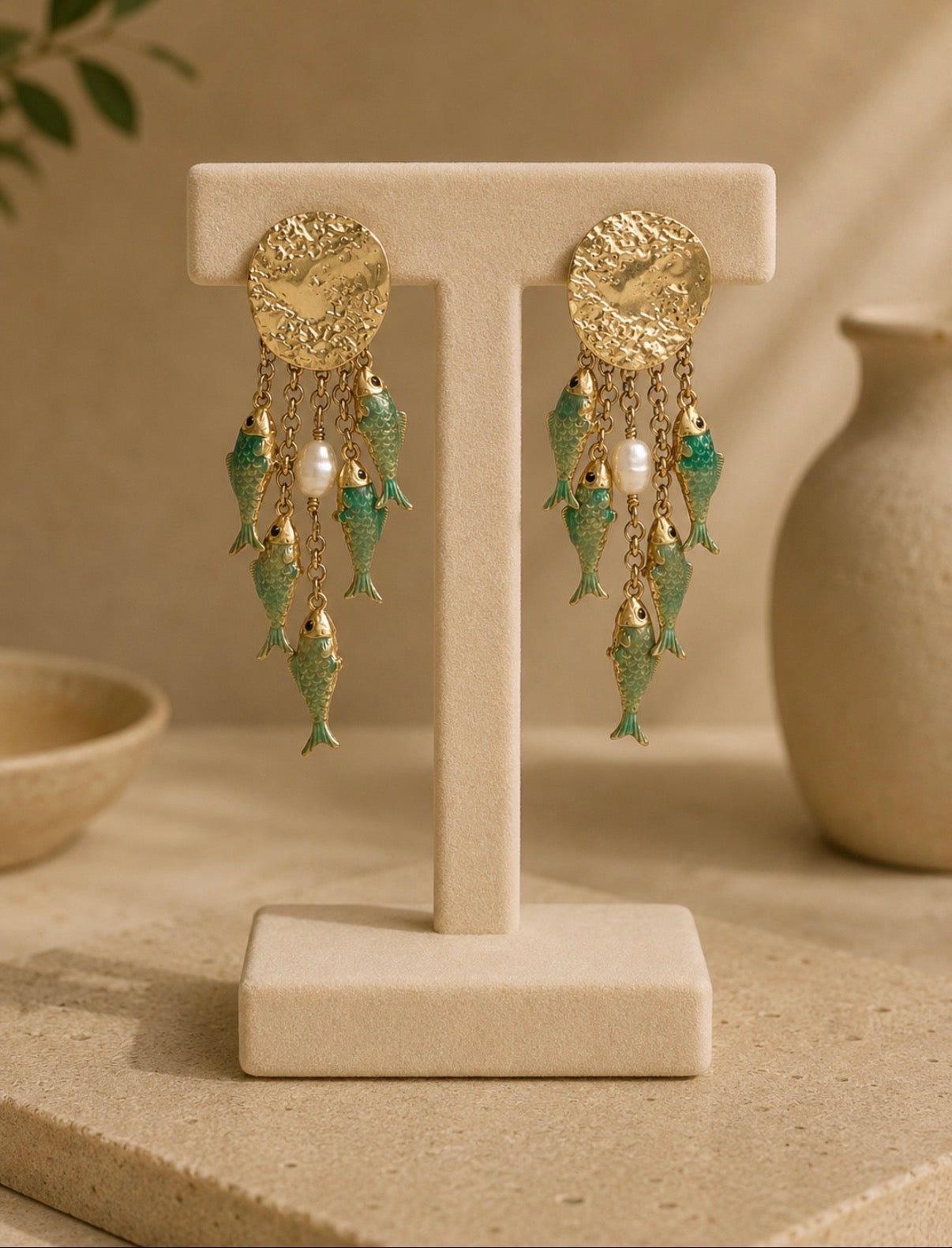 Mediterranean Shoal Pearl Statement Earrings