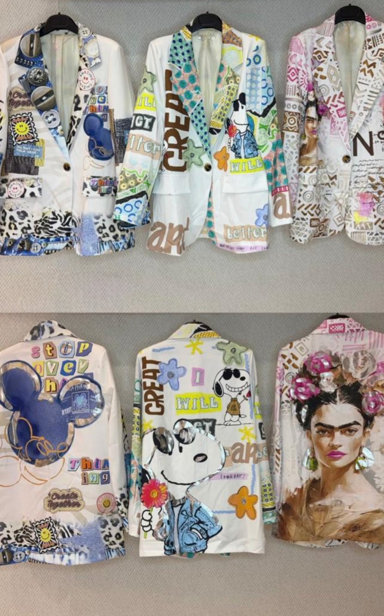 Art Collage Statement Blazer