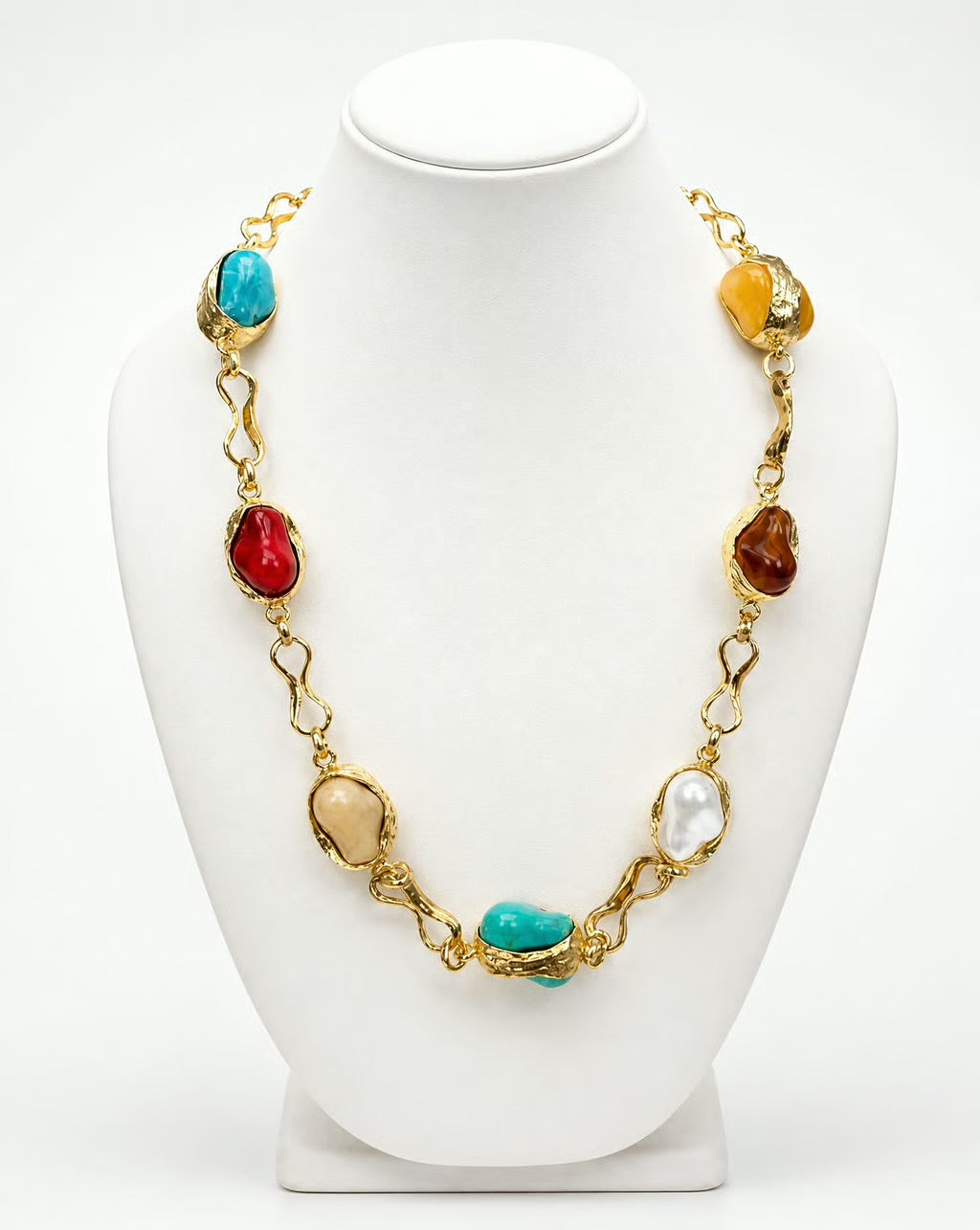 Mediterranean Mosaic Statement Necklace