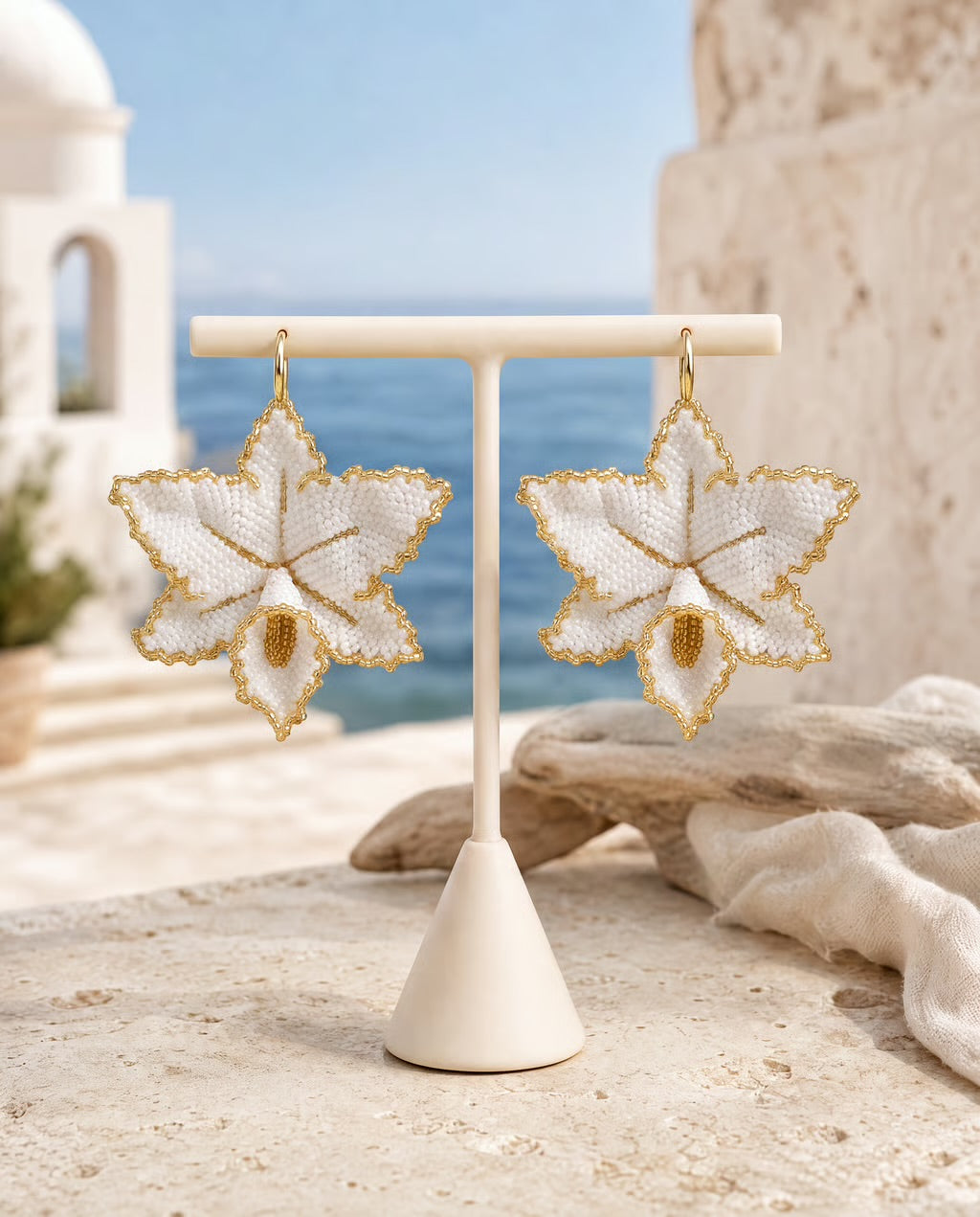 Orchid Garden Artisan Earrings