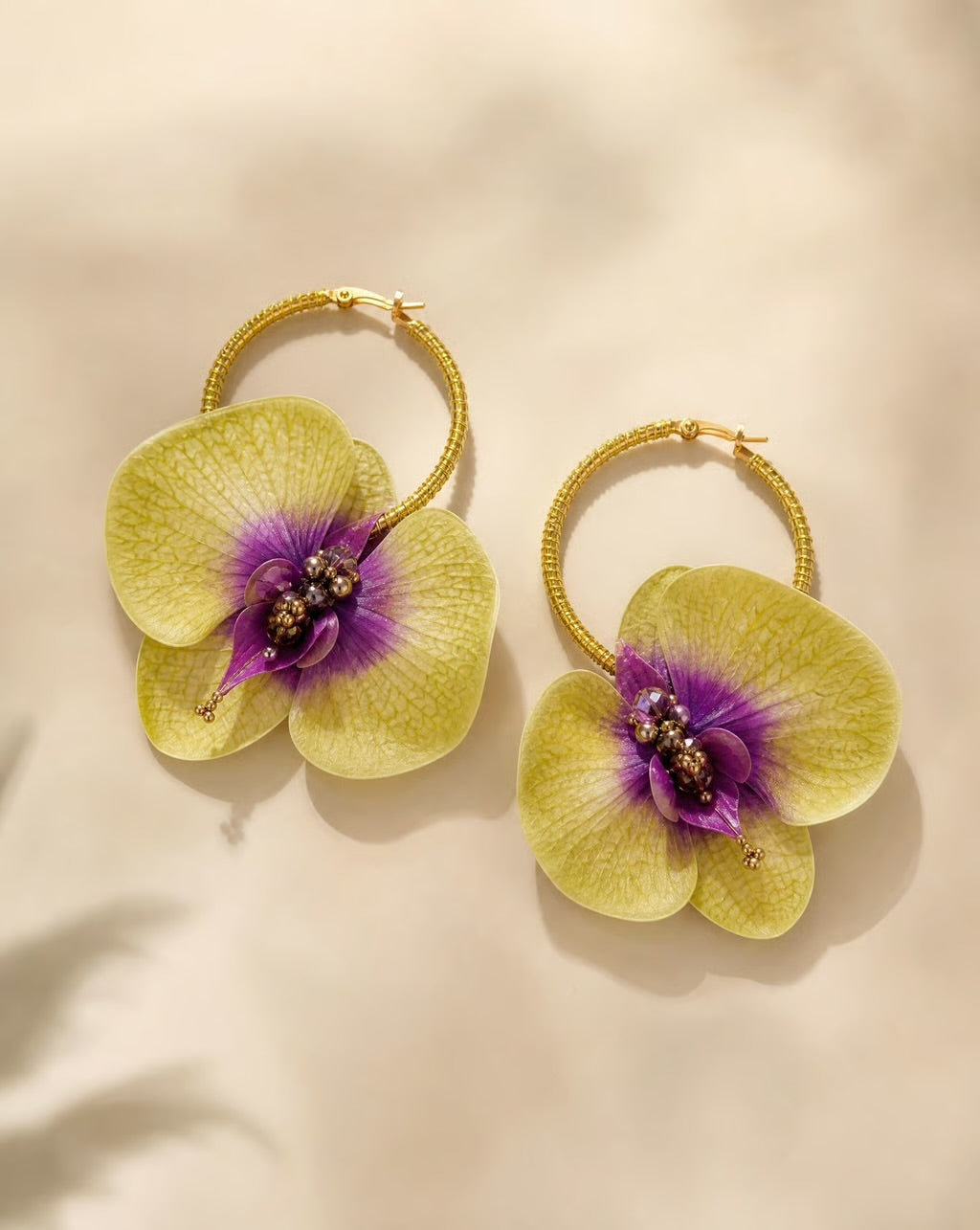 Lima Orchid Hoop Earrings