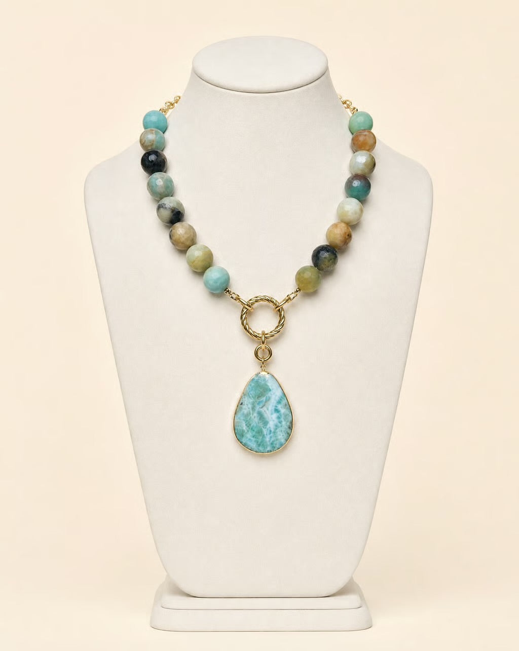 Azure Amazonite Pendant Necklace