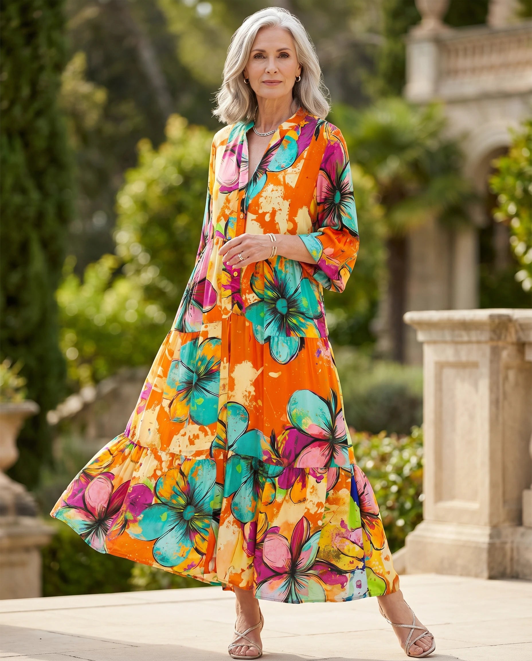 Painted Garden Maxi Dress