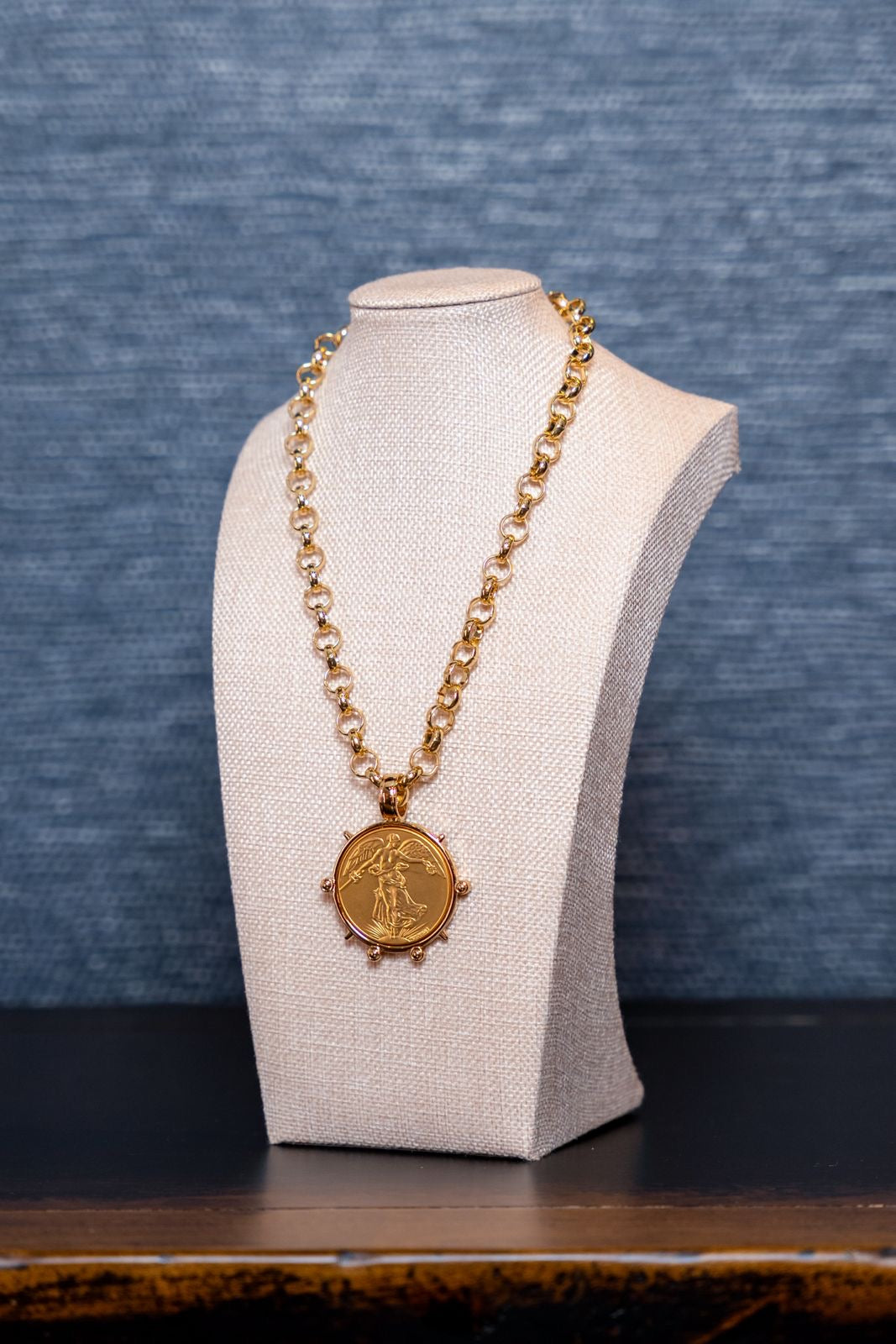 St Michael Medallion Necklace – Bold, Powerful & Timeless