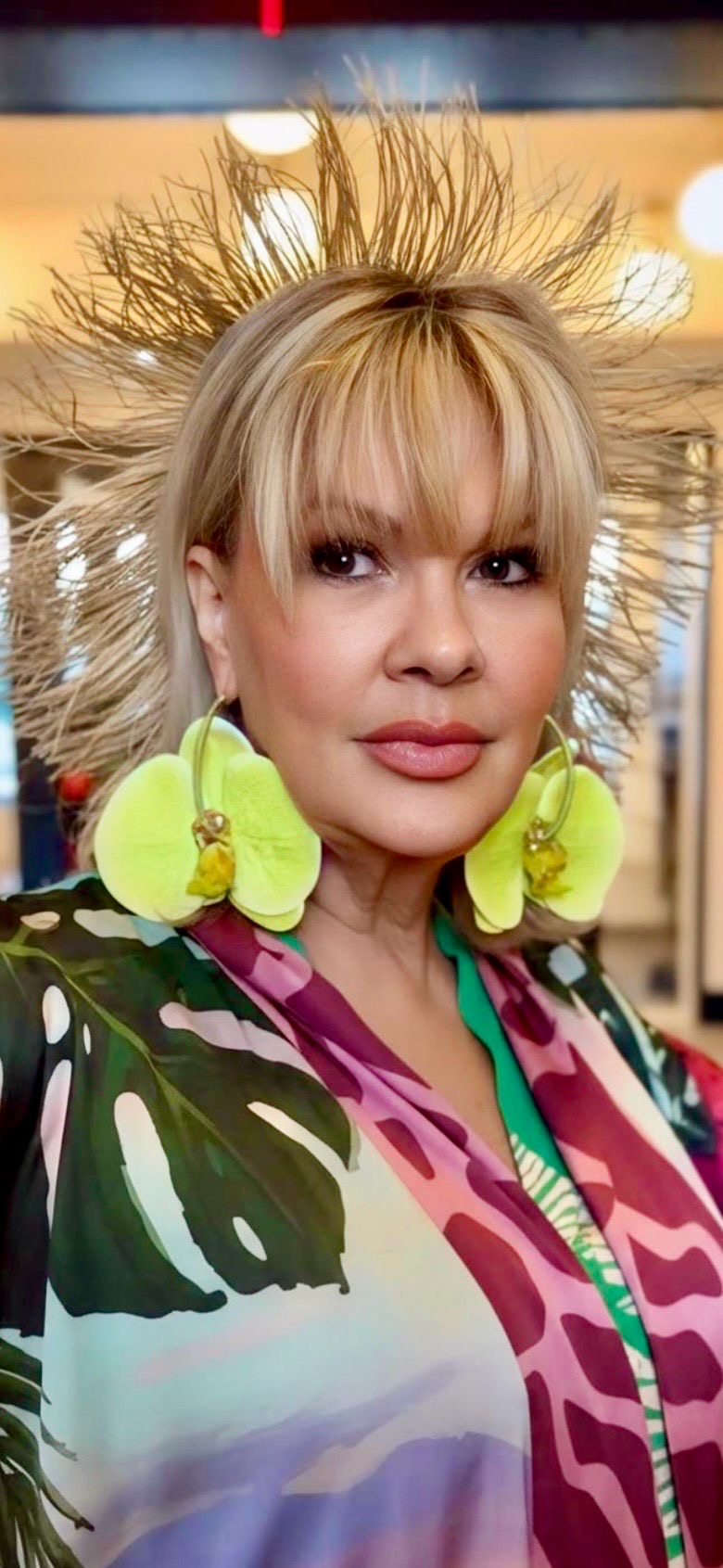 Soleil Orchid Hoop Earrings