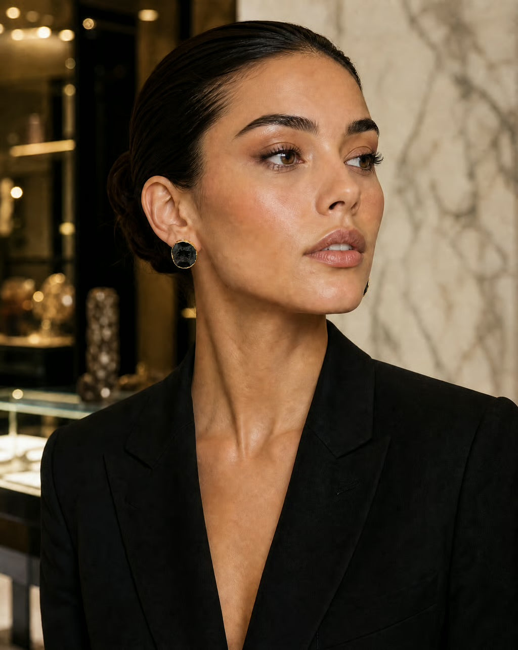 Onyx Noir Stud Earrings