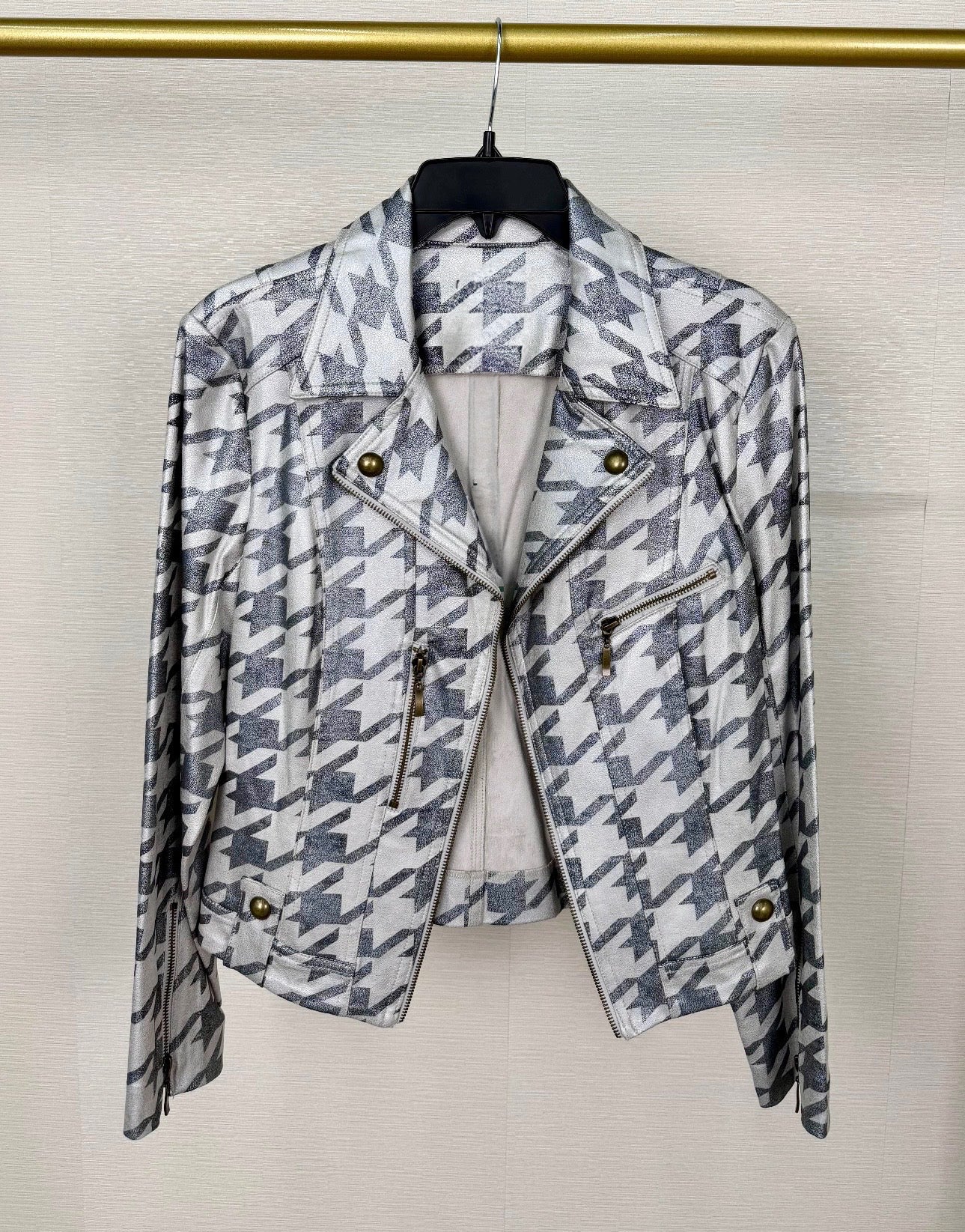 Houndstooth Moto Jacket