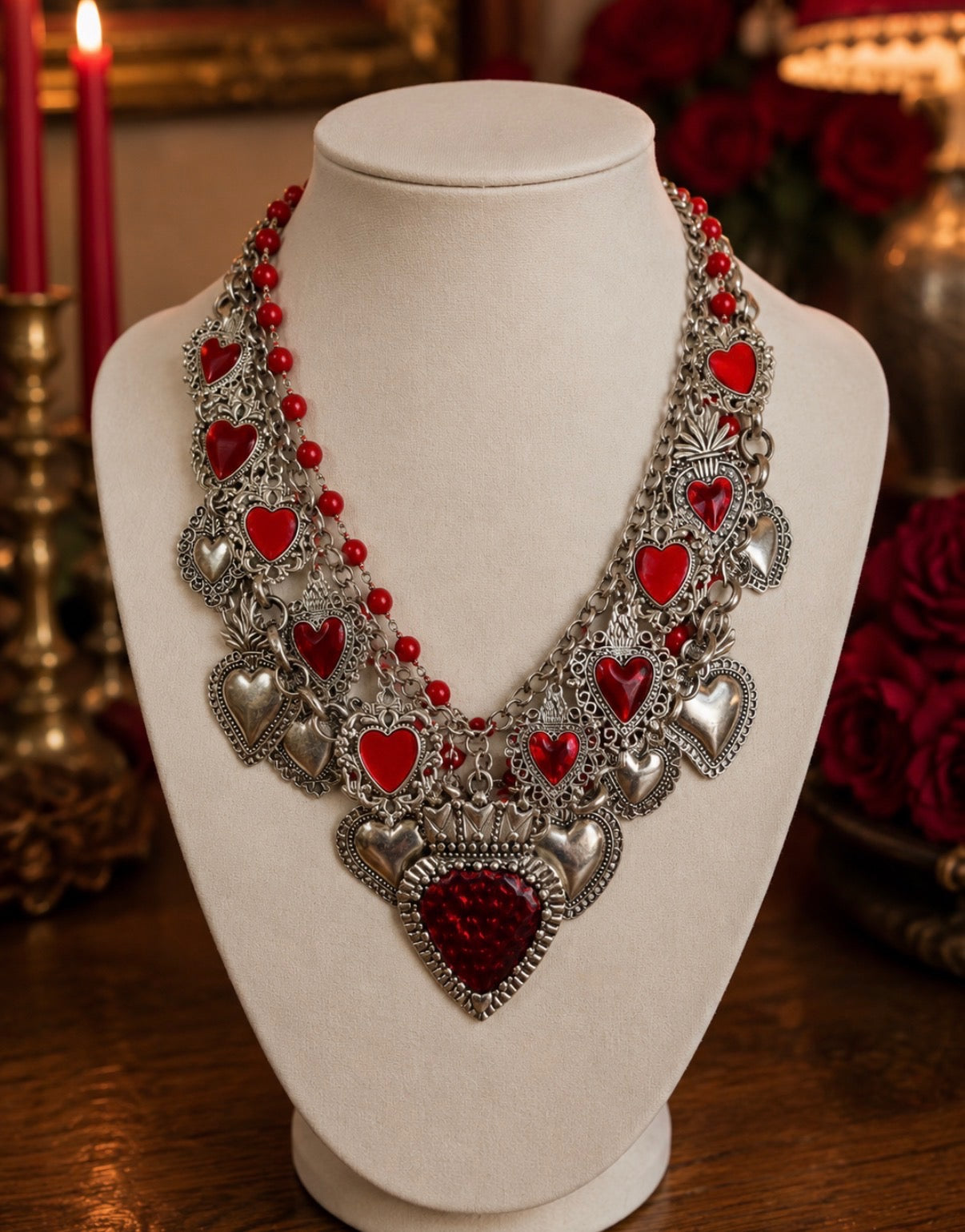 Corazón de Fuego Statement Necklace