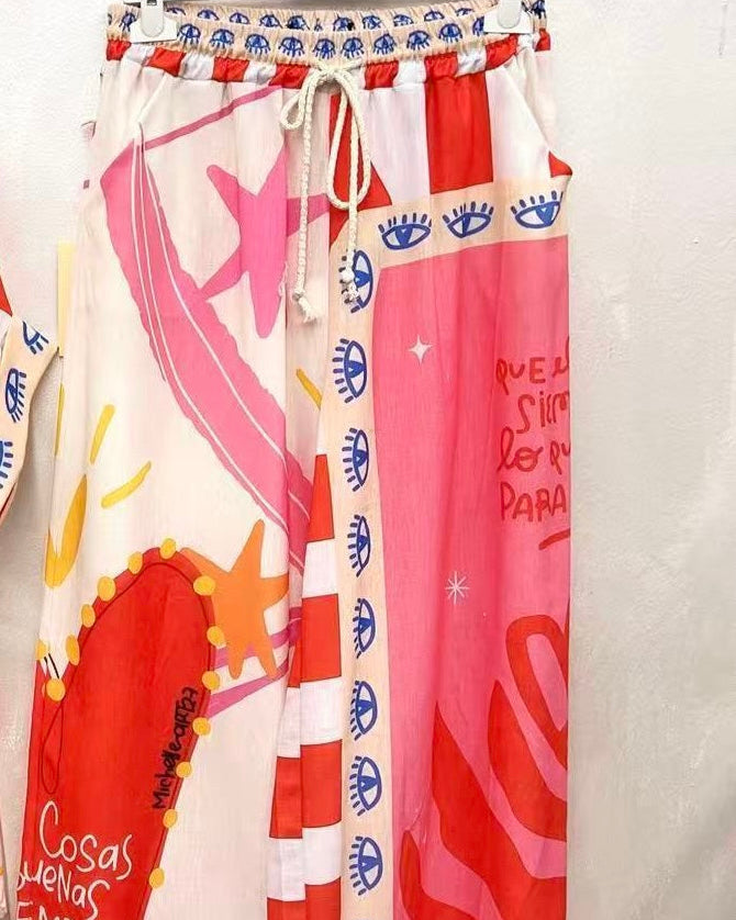 Universo Blessings Pant – Pink & Red