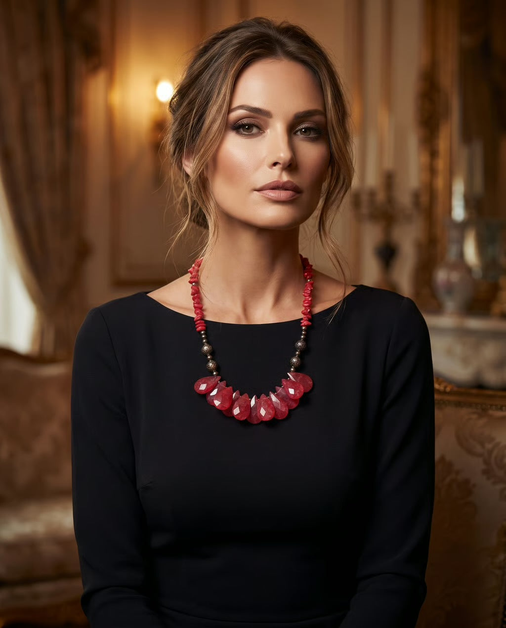 Rubí Rouge Statement Necklace