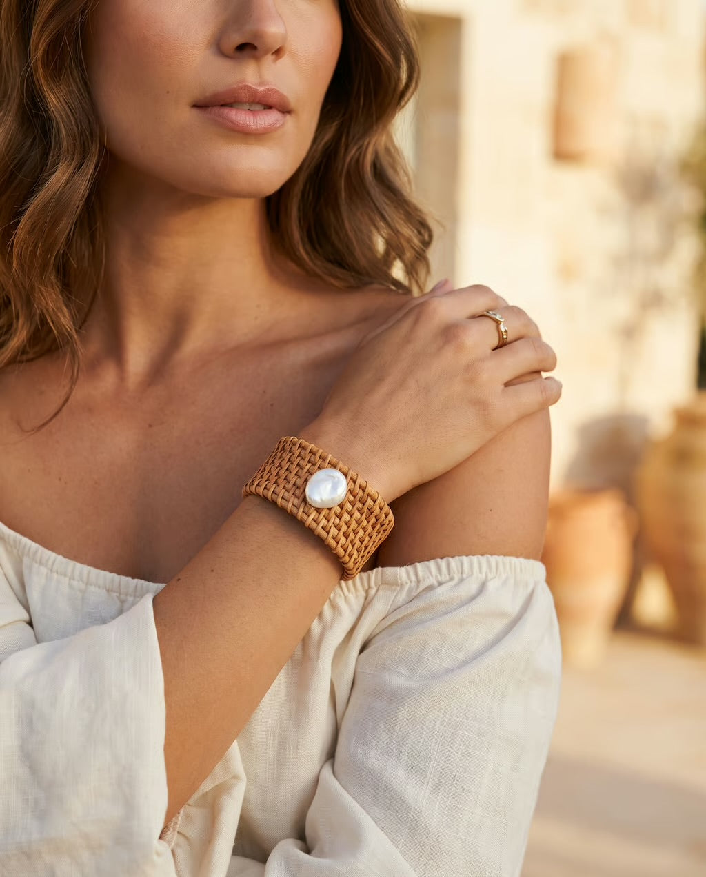 Isola Pearl Woven Cuff