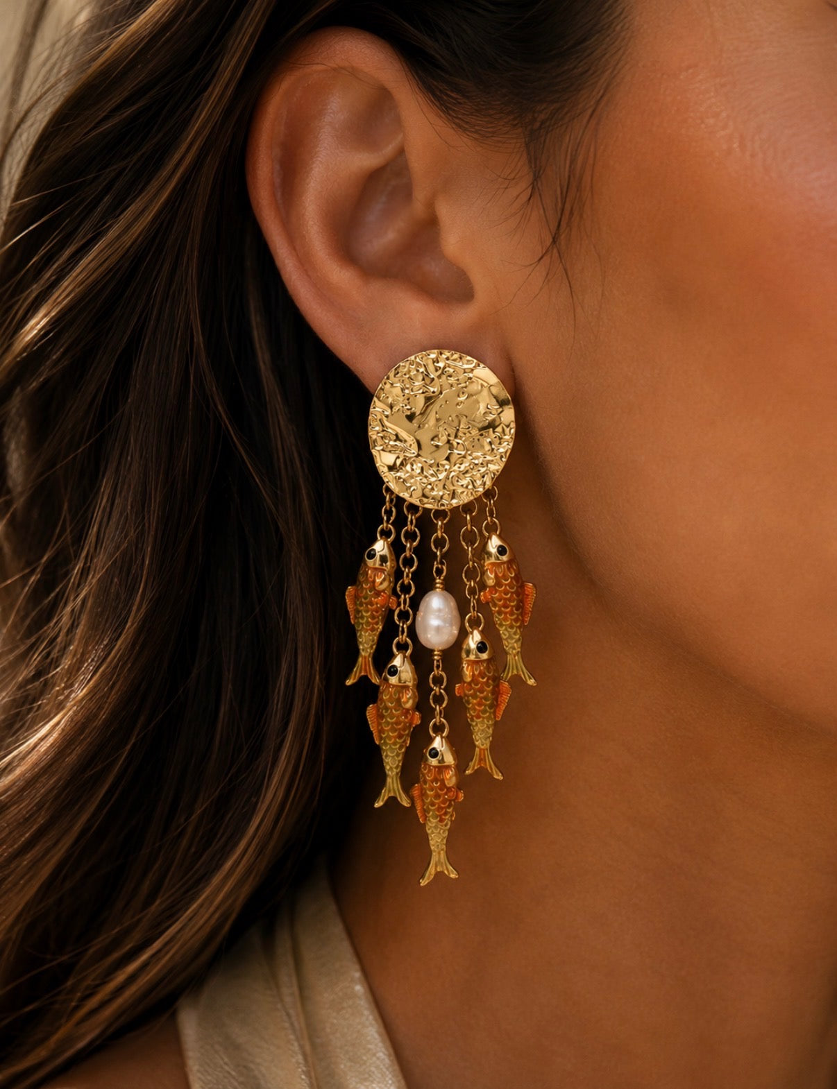 Mediterranean Shoal Pearl Statement Earrings