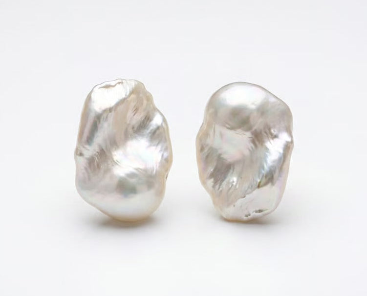 Jumbo Baroque Pearl Earrings