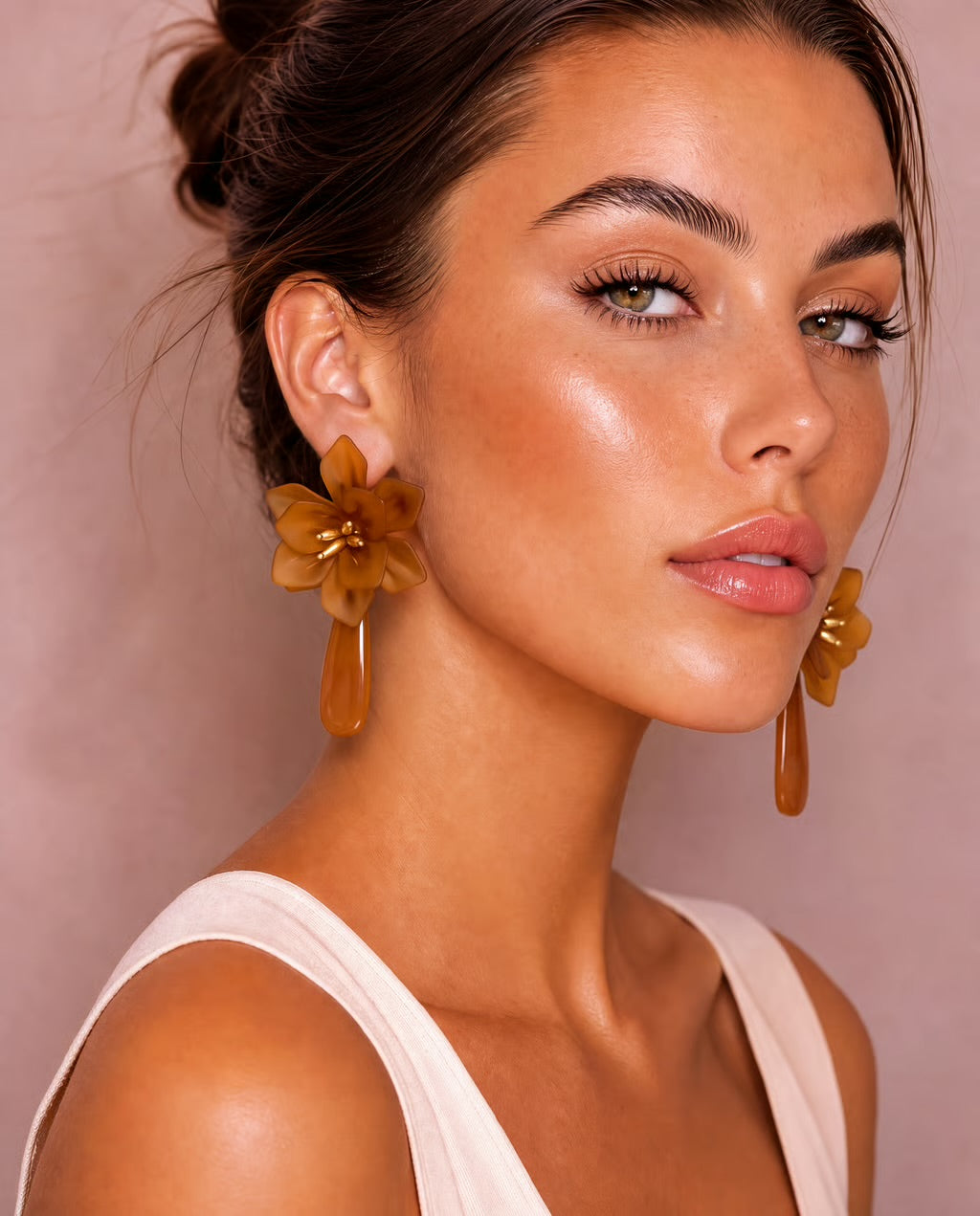 The Fleur de Soleil French Resin Earrings