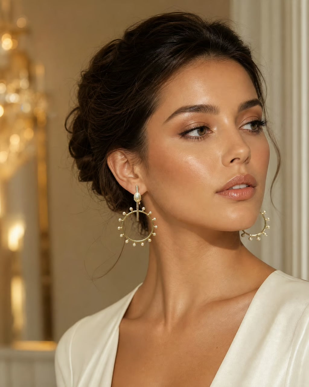 Perla Halo Earrings