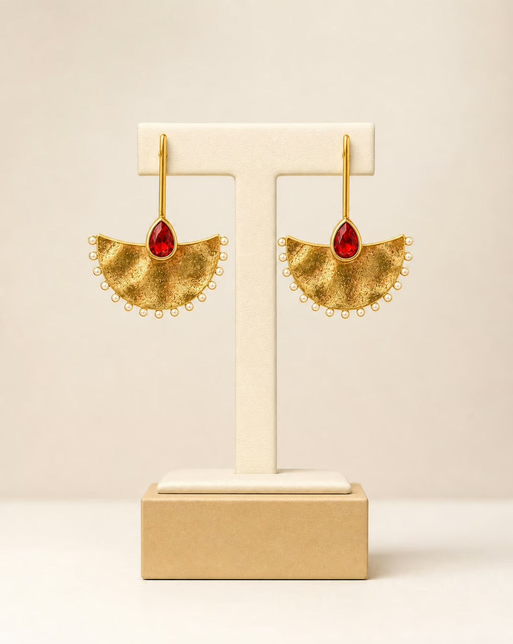 Cartagena Ruby Fan Earrings