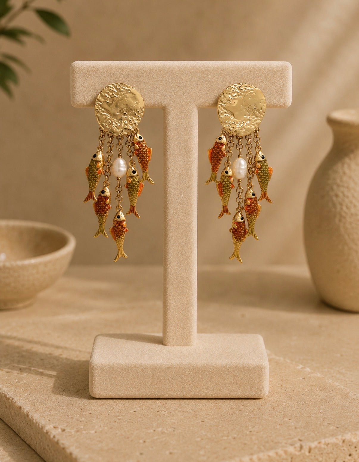 Mediterranean Shoal Pearl Statement Earrings