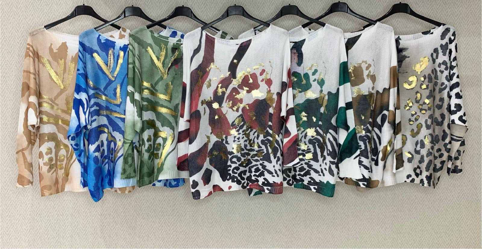 Lightweight Printed Knit Sweater