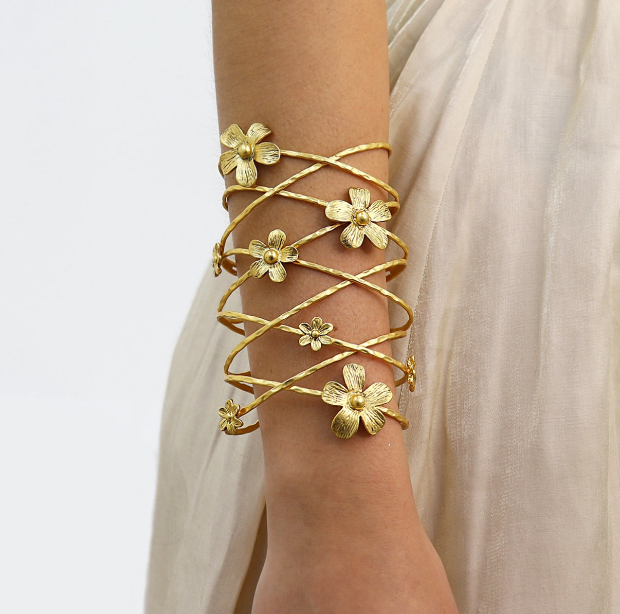 Floral Wrap Arm Cuff Bracelet