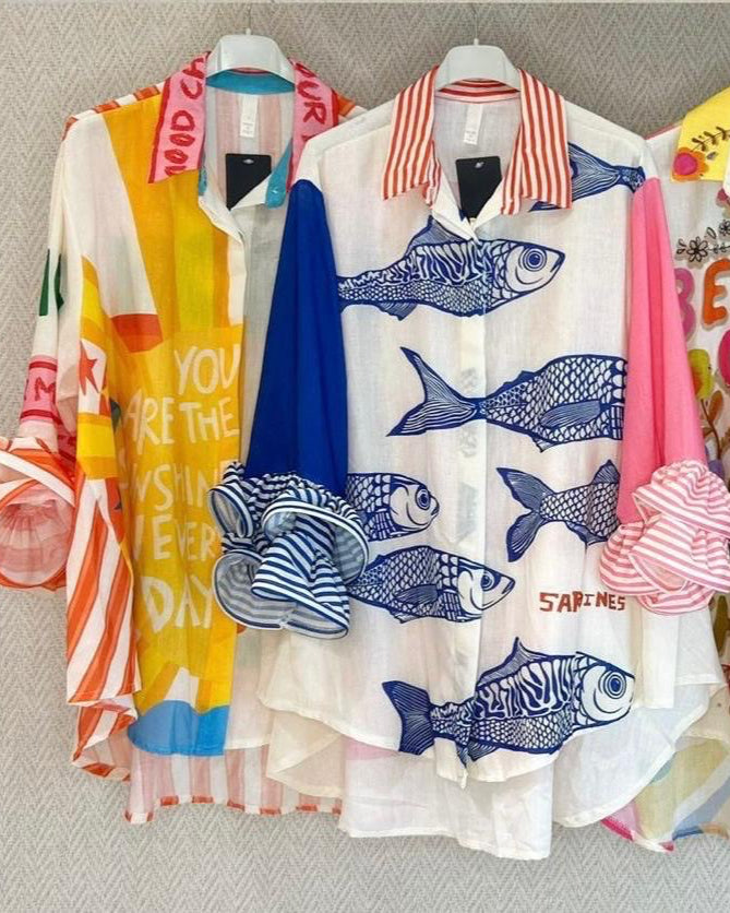 Vibrant Print Statement Blouses