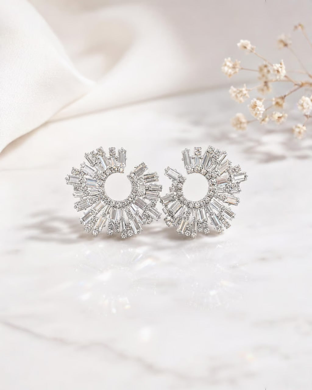 Celeste Crystal Halo Earrings