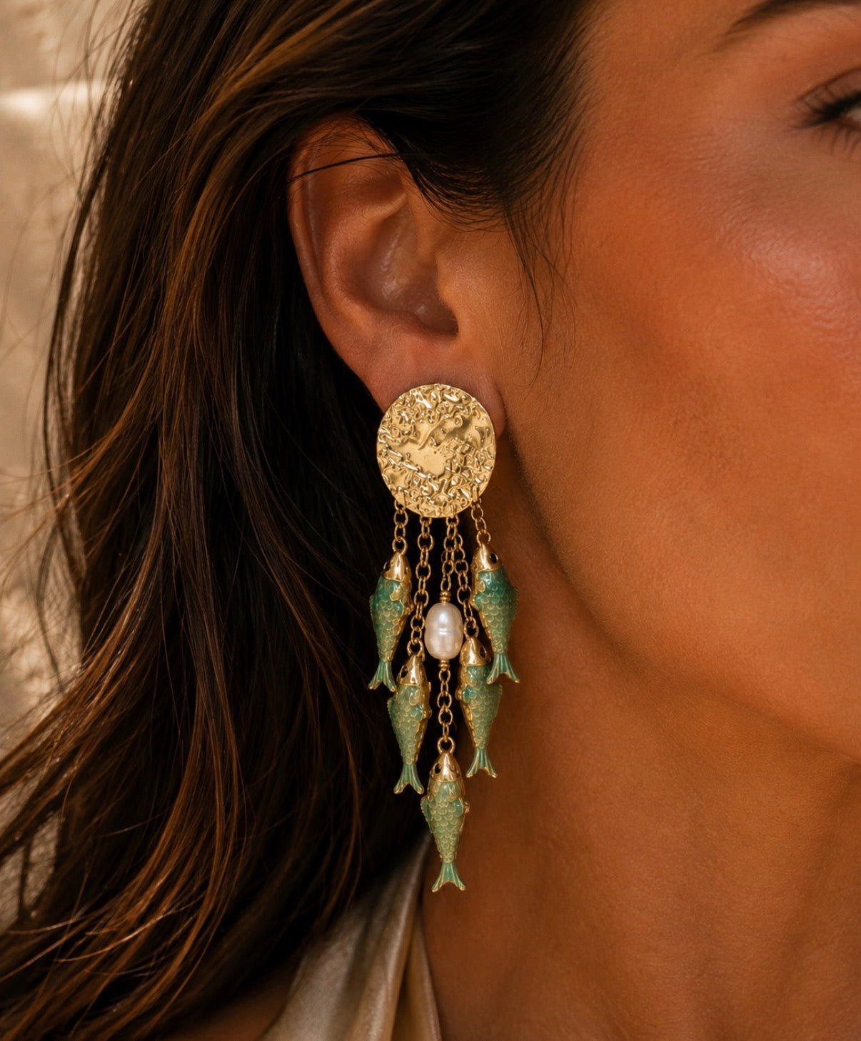 Mediterranean Shoal Pearl Statement Earrings